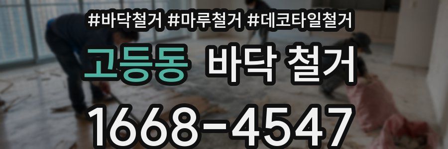 고등동 바닥 철거
