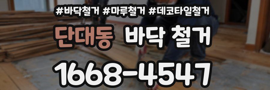 단대동 바닥 철거