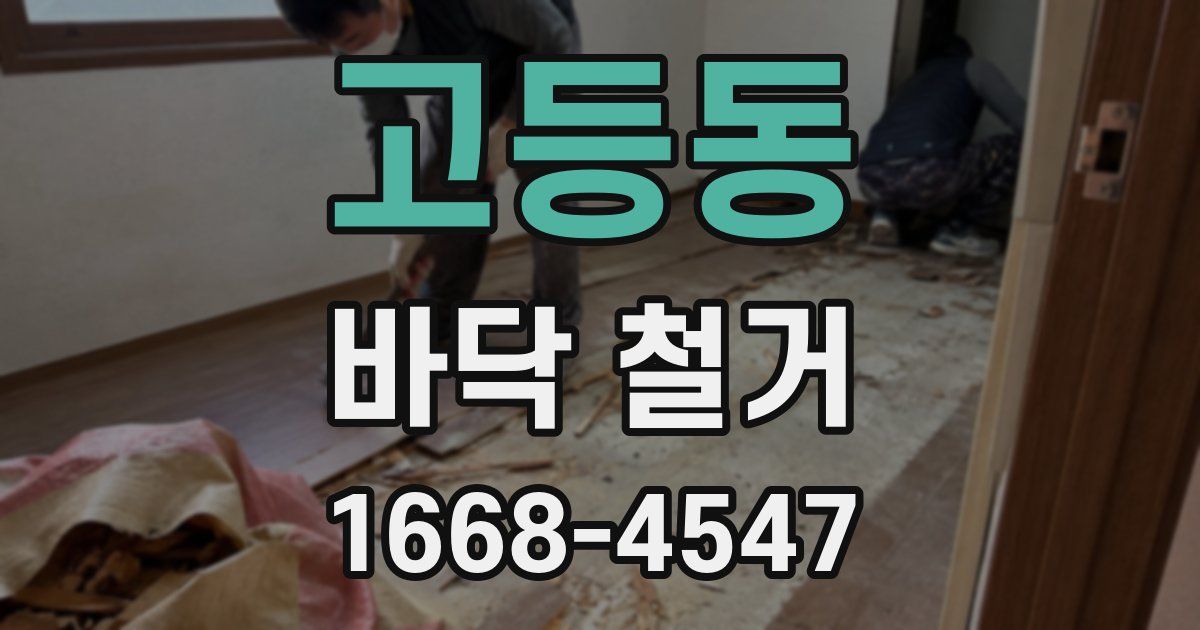 고등동 바닥 철거