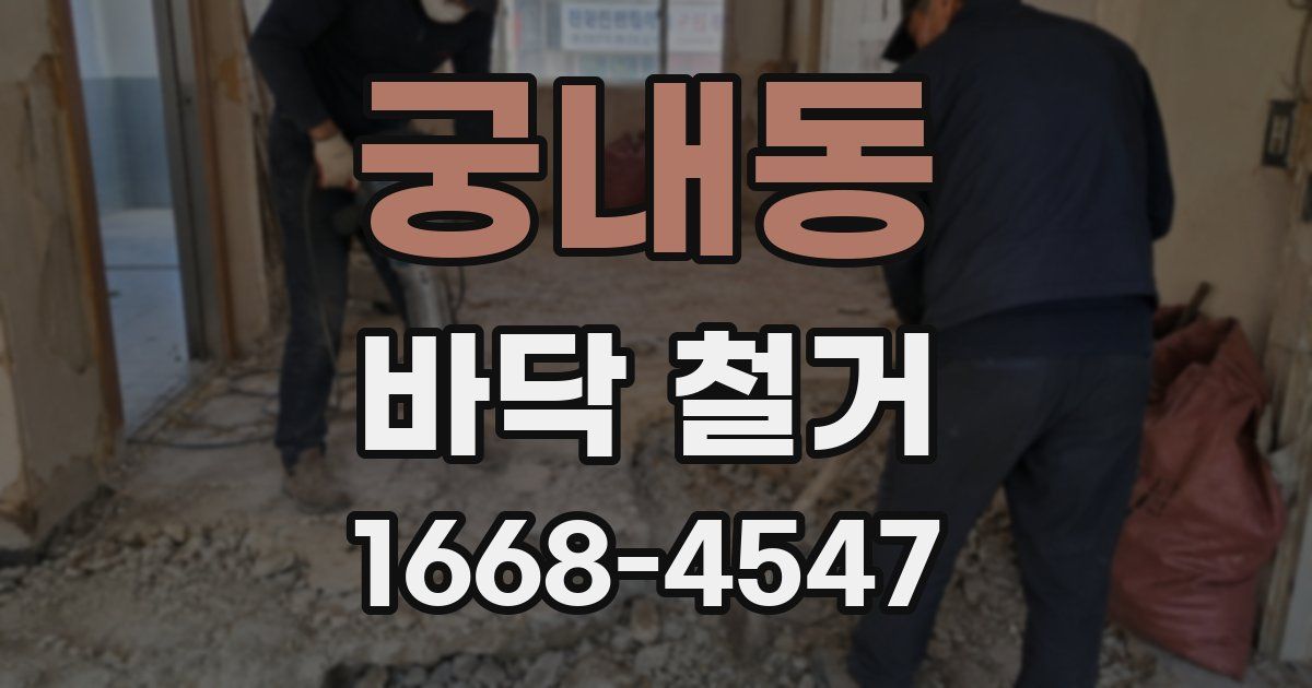 궁내동 바닥 철거