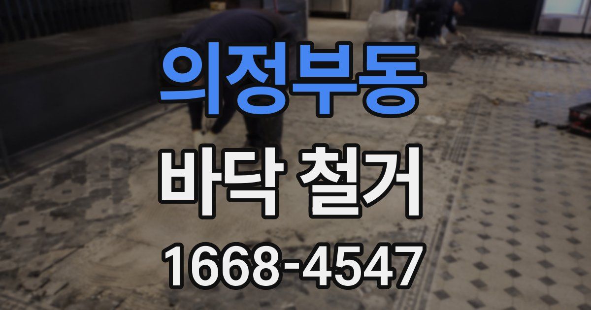 의정부동 바닥 철거