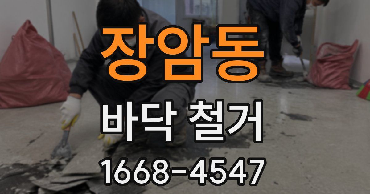 장암동 바닥 철거
