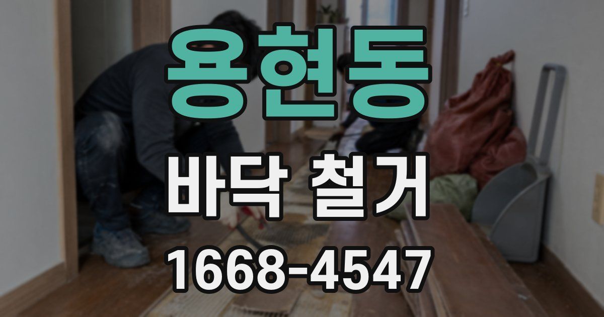 용현동 바닥 철거