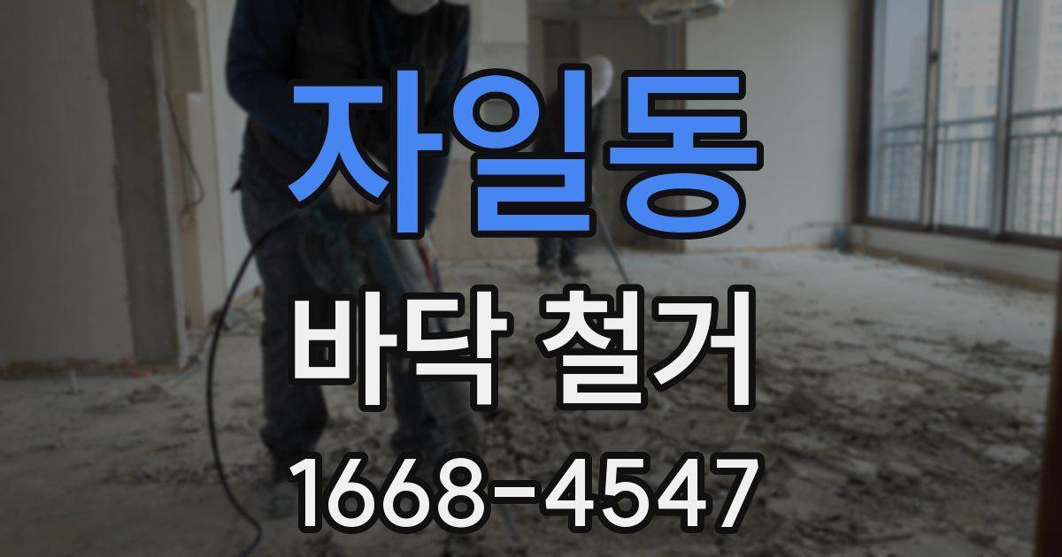자일동 바닥 철거