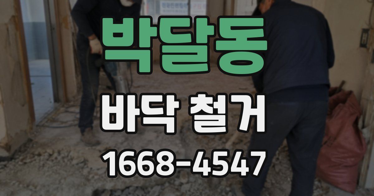 박달동 바닥 철거