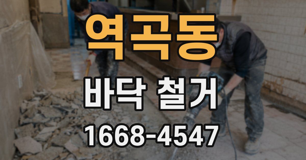 역곡동 바닥 철거