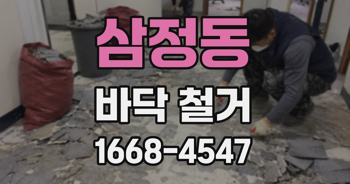 삼정동 바닥 철거