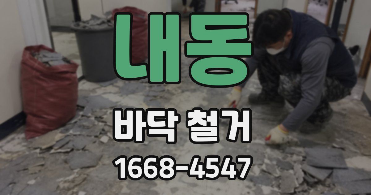 내동 바닥 철거