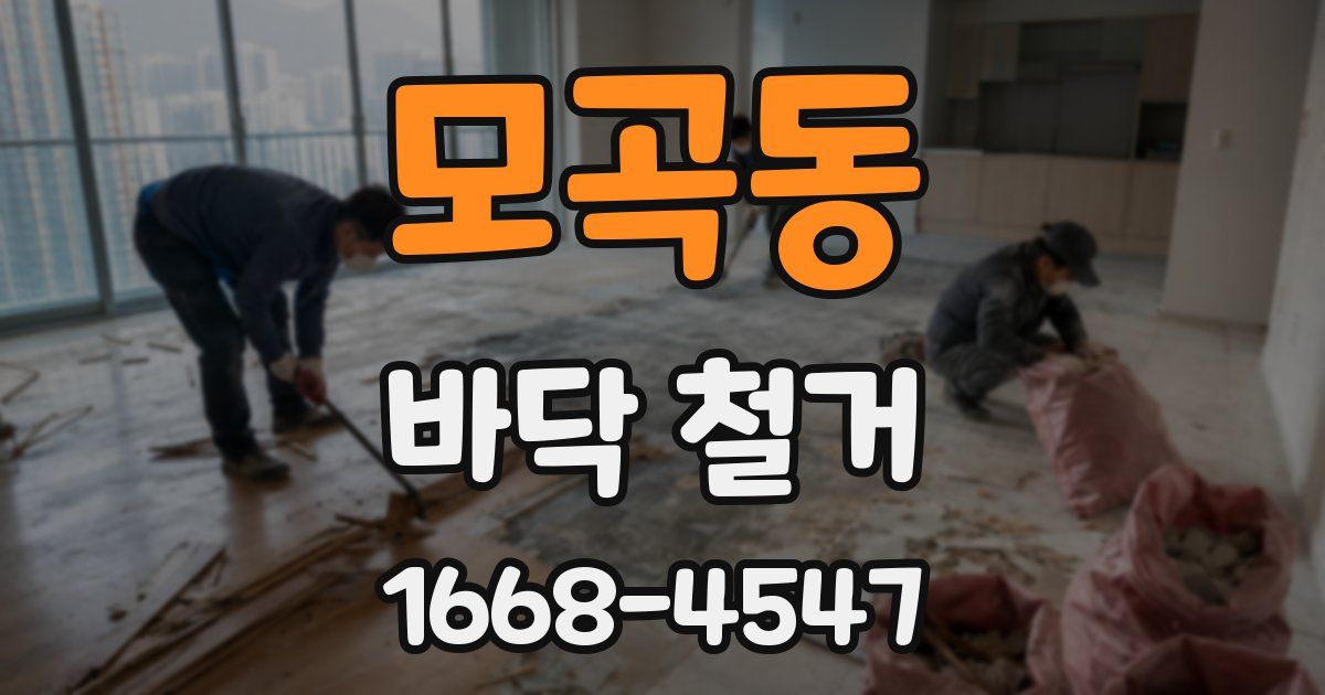 모곡동 바닥 철거