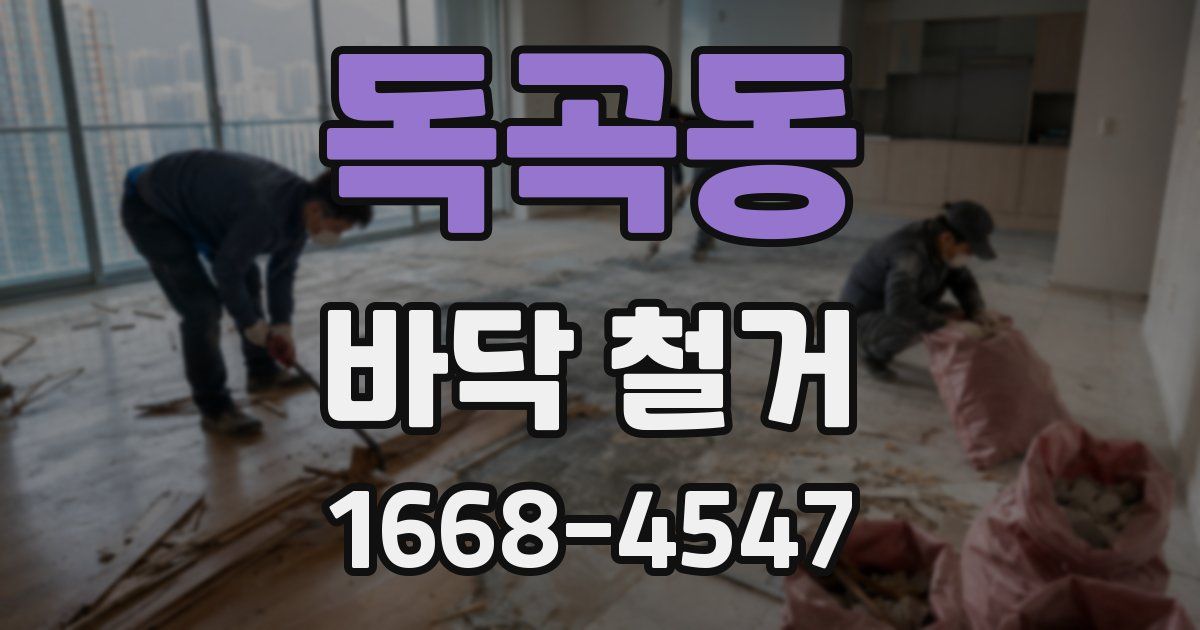 독곡동 바닥 철거