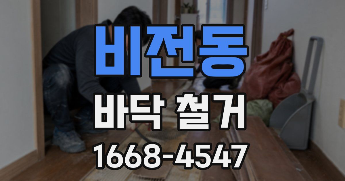 비전동 바닥 철거