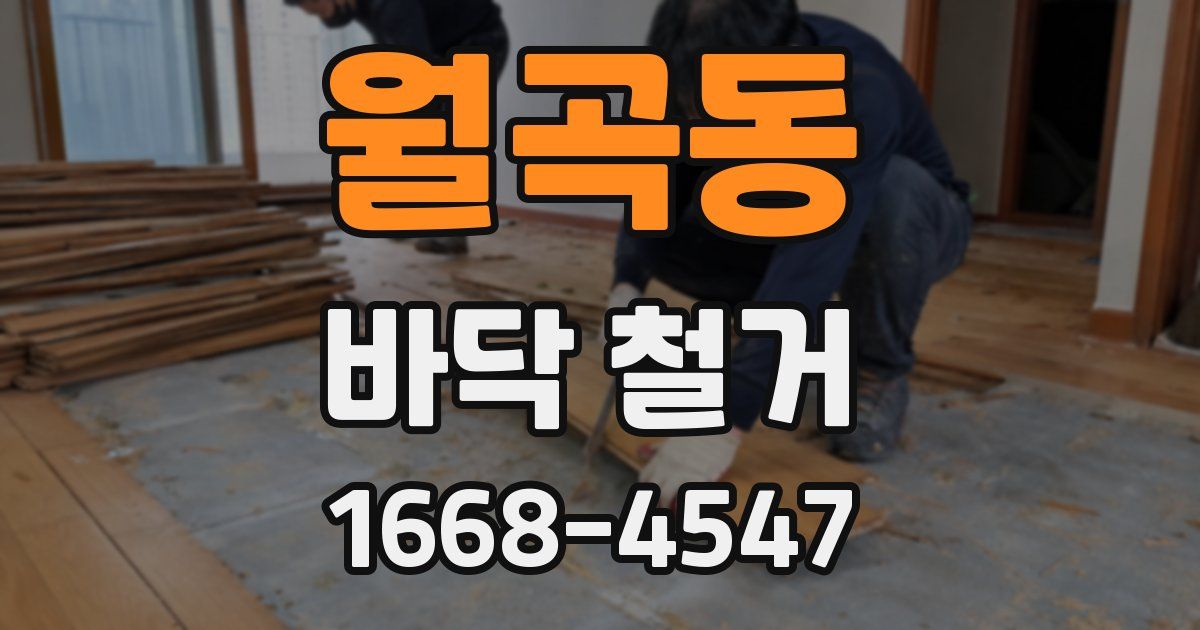 월곡동 바닥 철거