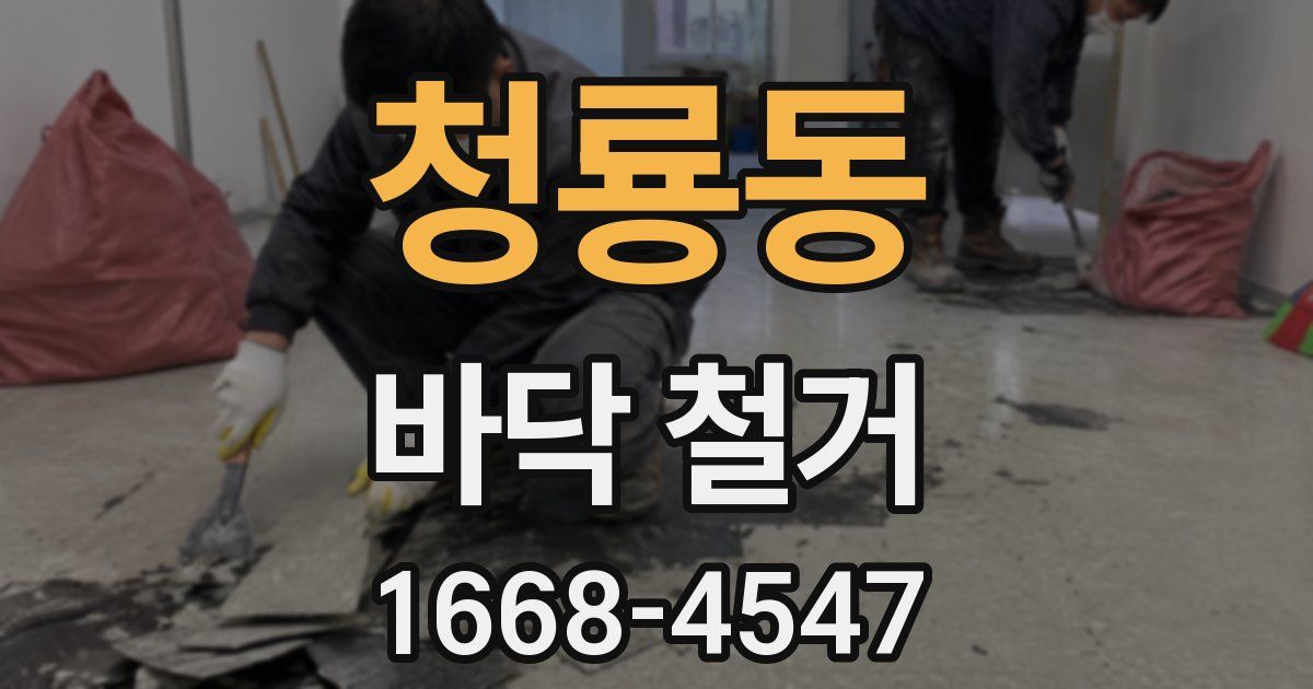 청룡동 바닥 철거