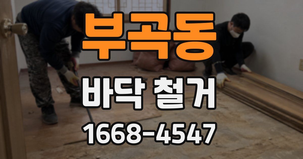 부곡동 바닥 철거