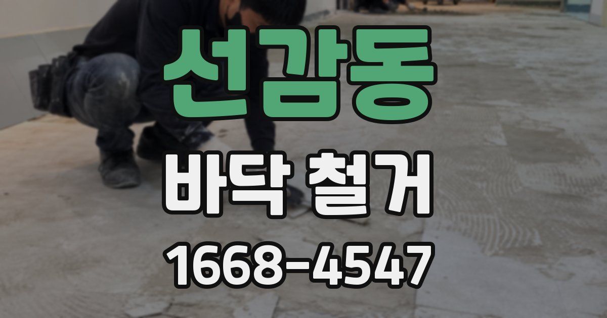 선감동 바닥 철거