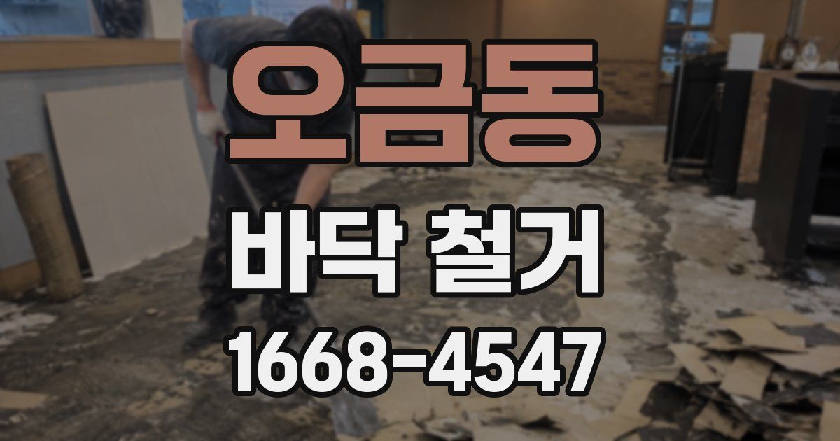오금동 바닥 철거