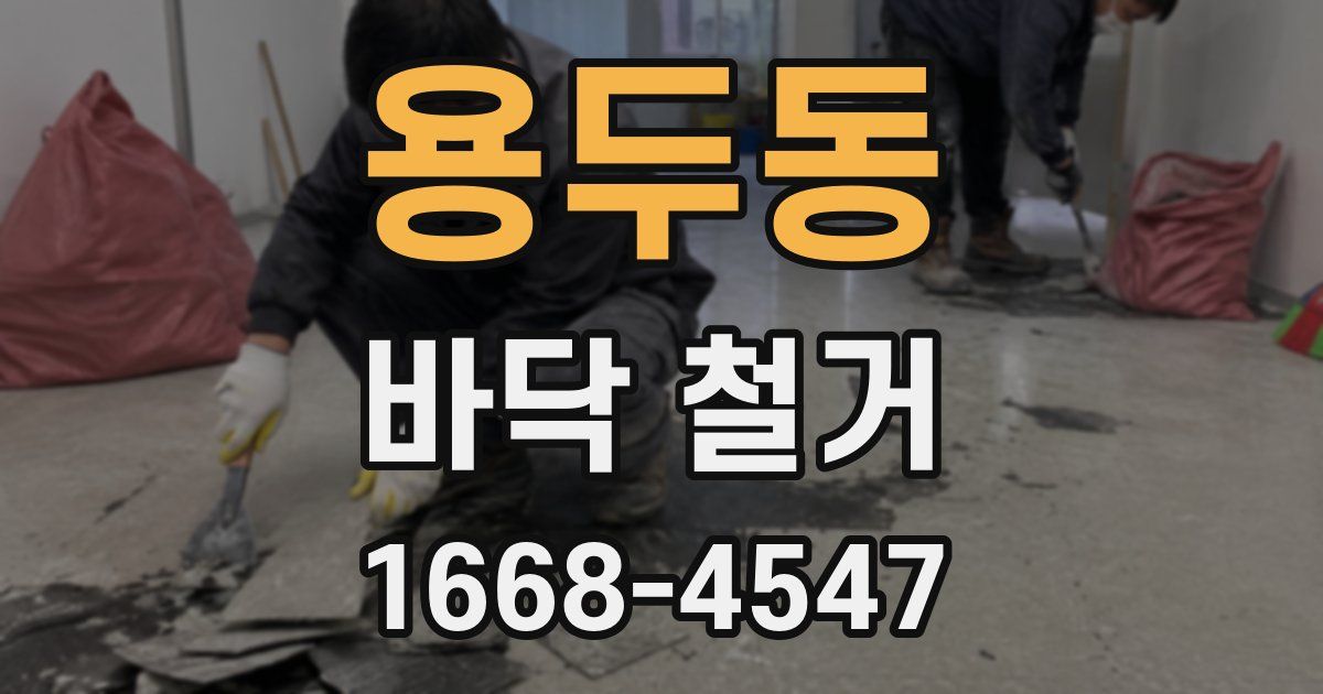 용두동 바닥 철거