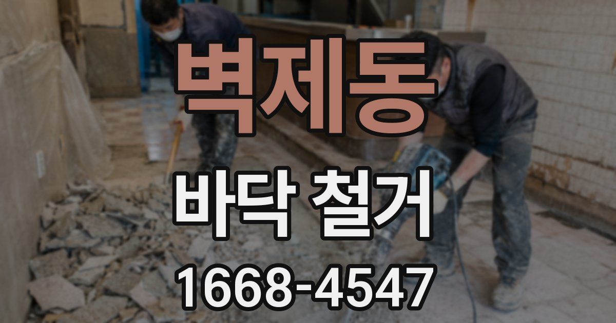 벽제동 바닥 철거