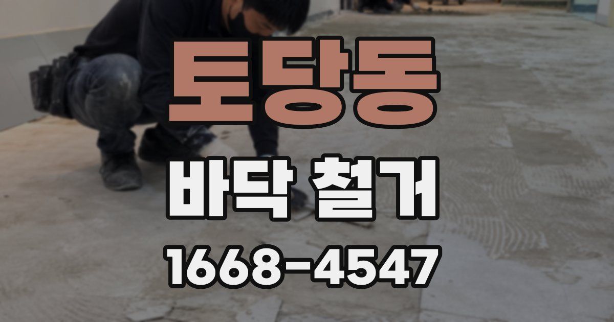 토당동 바닥 철거
