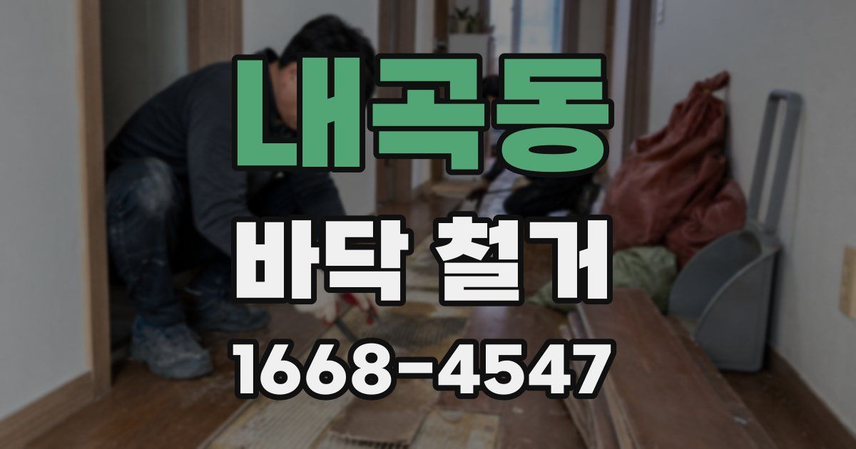 내곡동 바닥 철거
