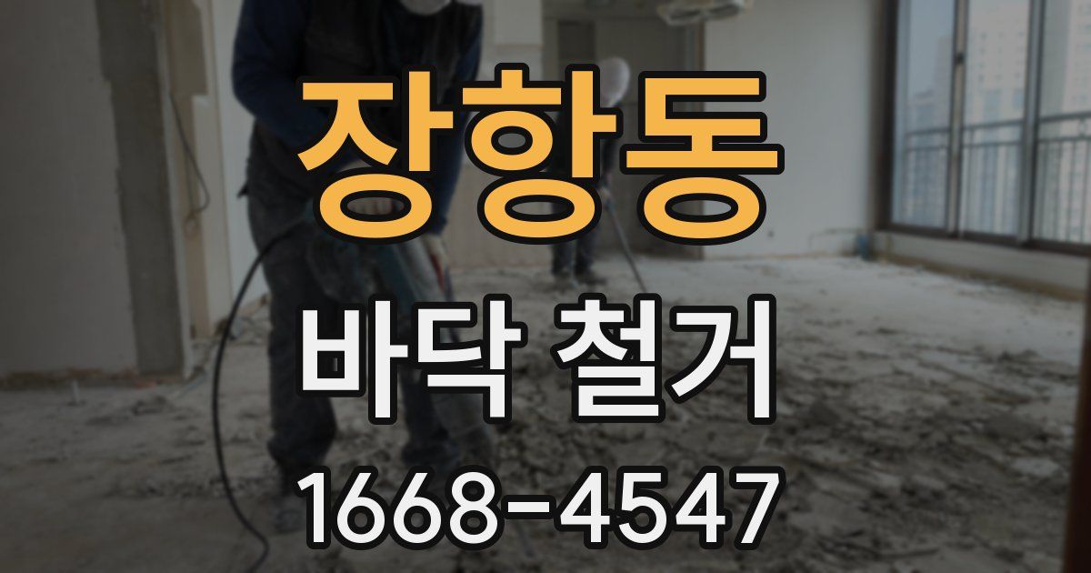 장항동 바닥 철거