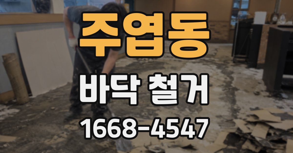 주엽동 바닥 철거