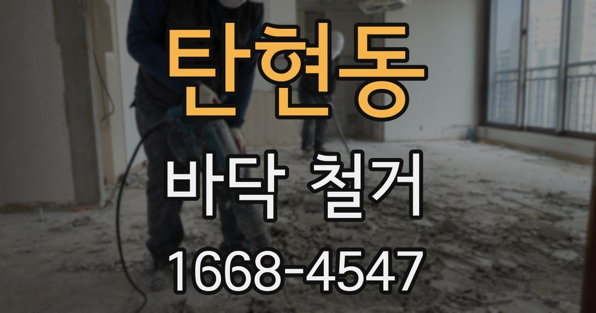 탄현동 바닥 철거