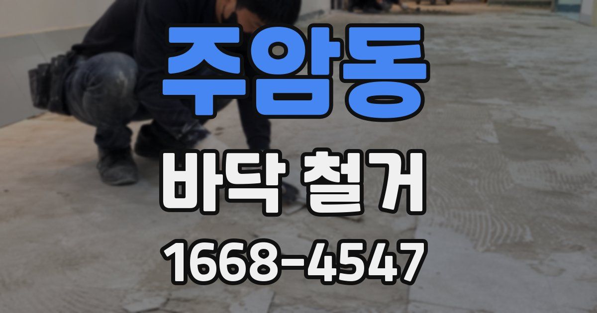 주암동 바닥 철거