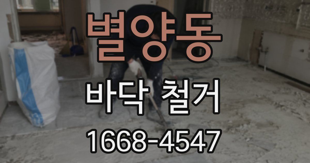 별양동 바닥 철거