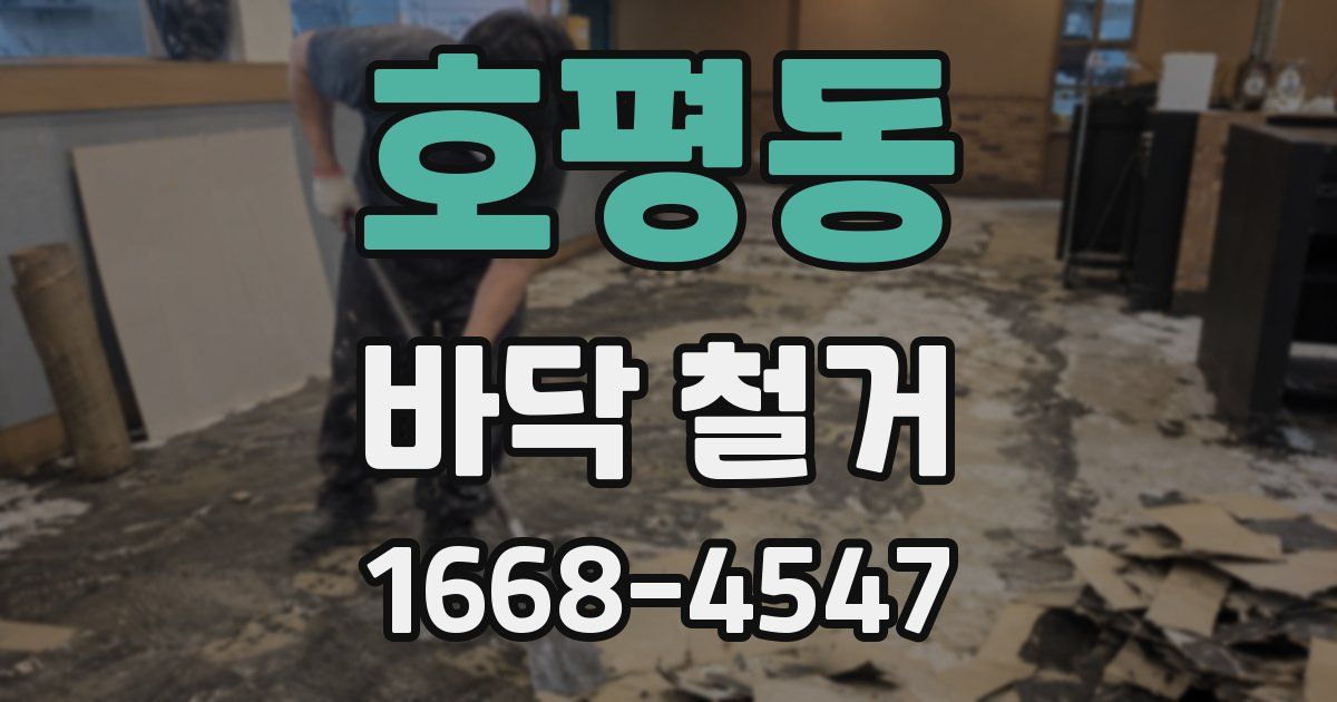 호평동 바닥 철거