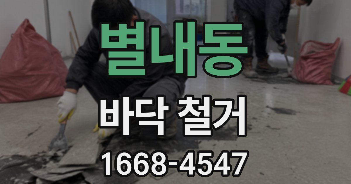 별내동 바닥 철거