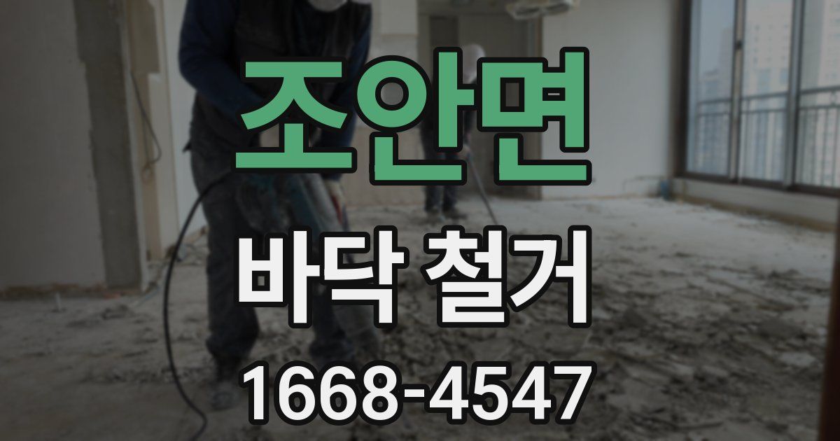 조안면 바닥 철거