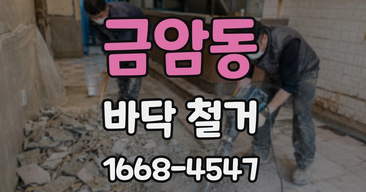 금암동 바닥 철거