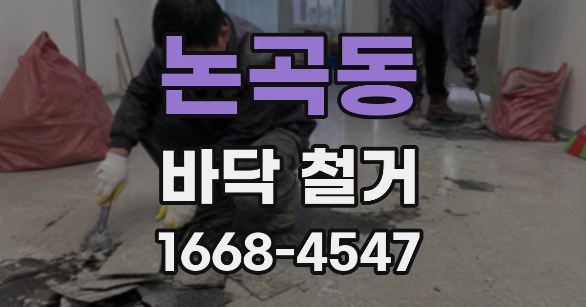 논곡동 바닥 철거