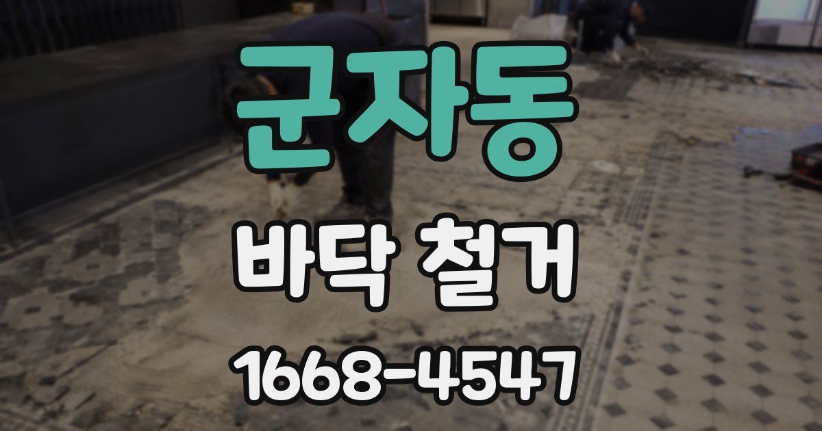 군자동 바닥 철거