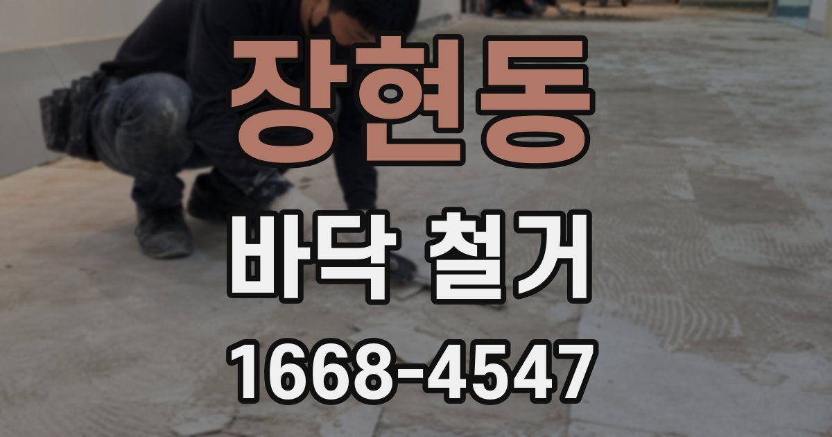 장현동 바닥 철거
