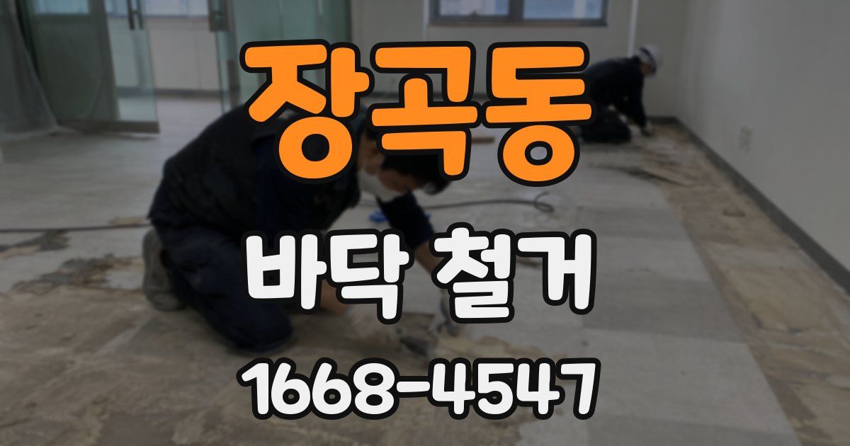 장곡동 바닥 철거