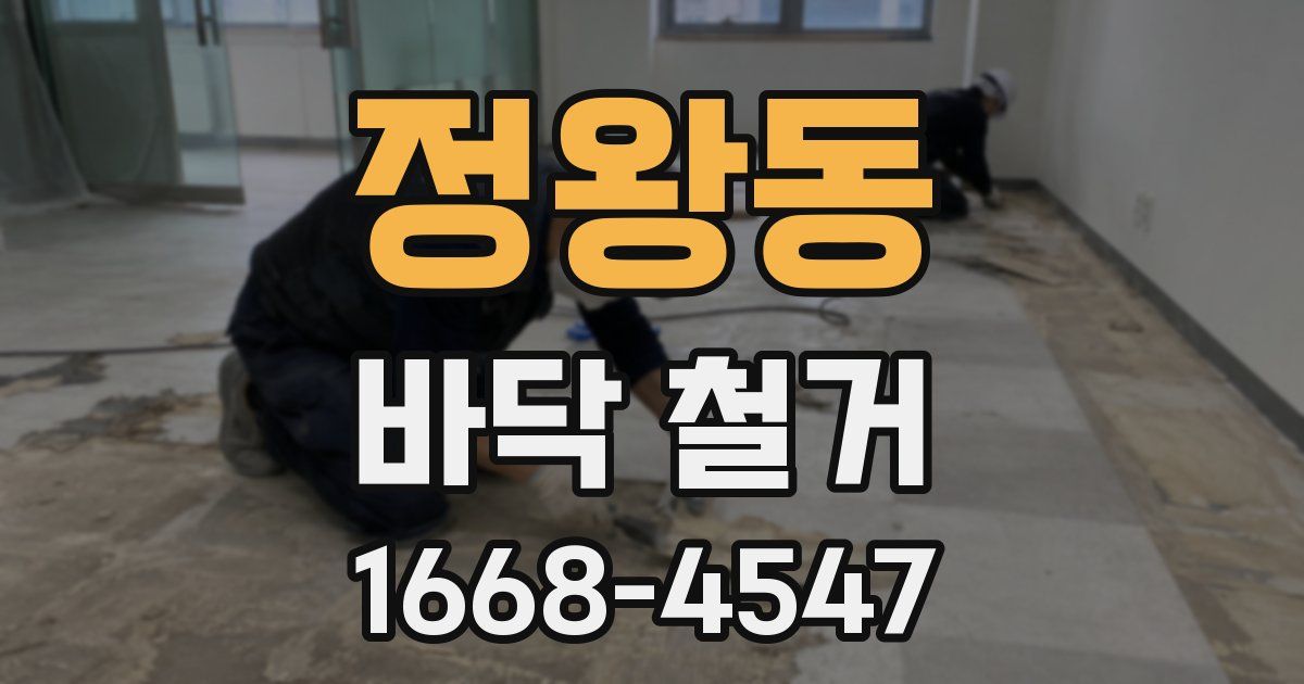 정왕동 바닥 철거