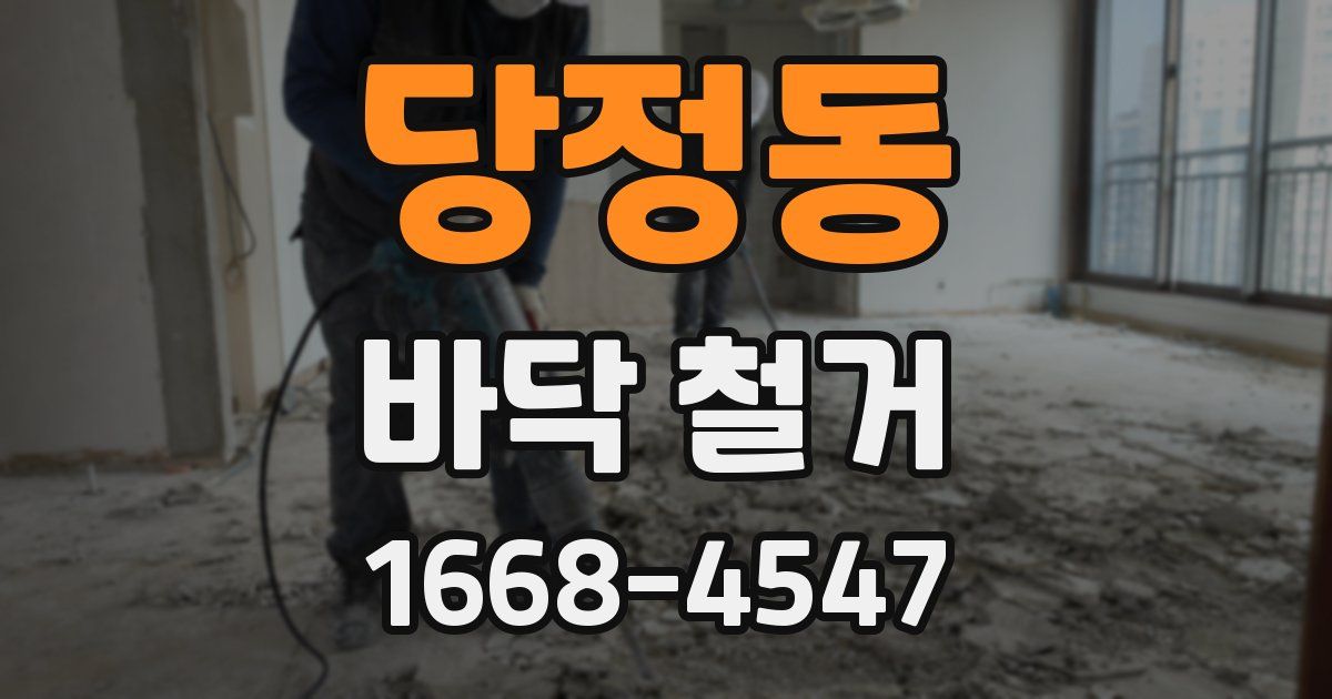당정동 바닥 철거