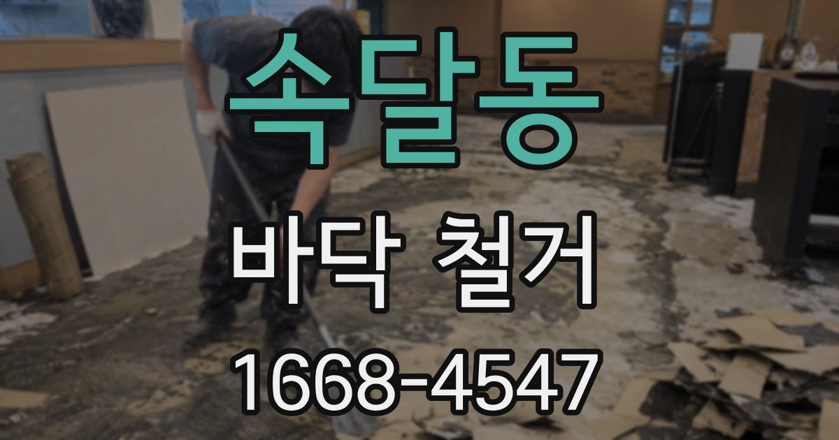 속달동 바닥 철거