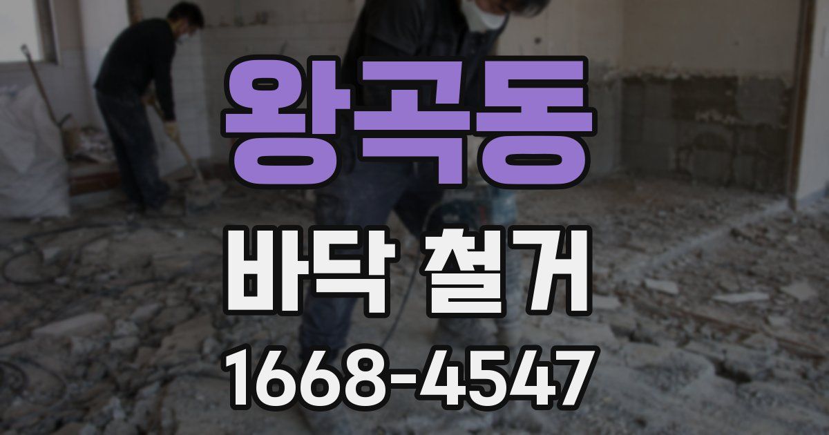 왕곡동 바닥 철거