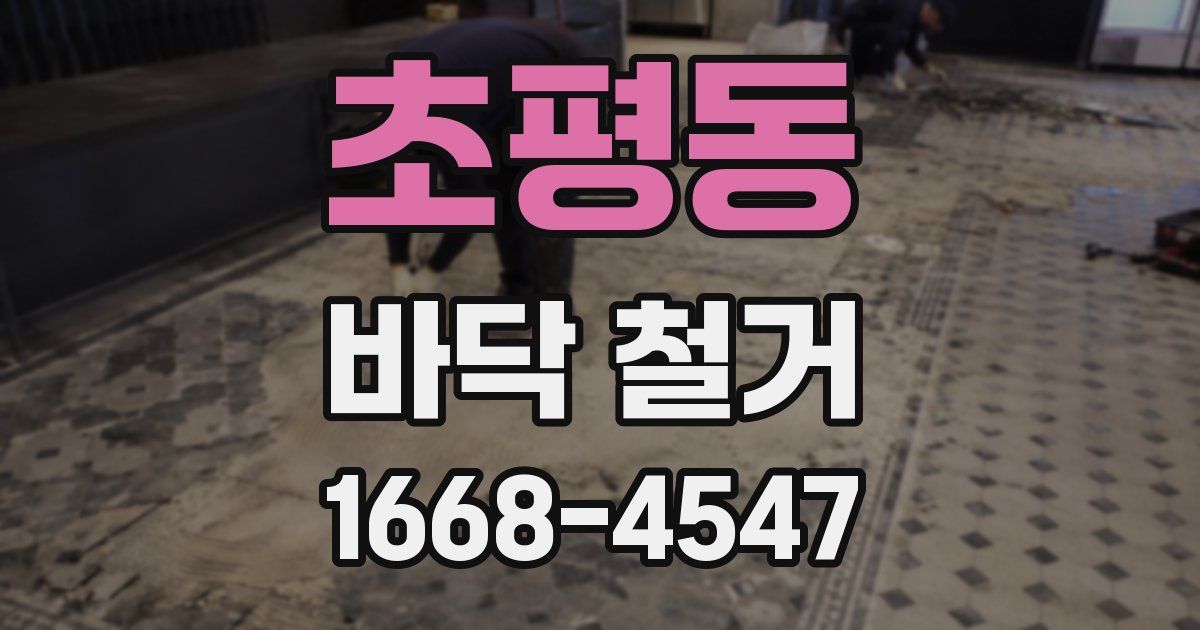 초평동 바닥 철거