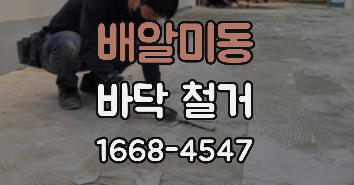 배알미동 바닥 철거