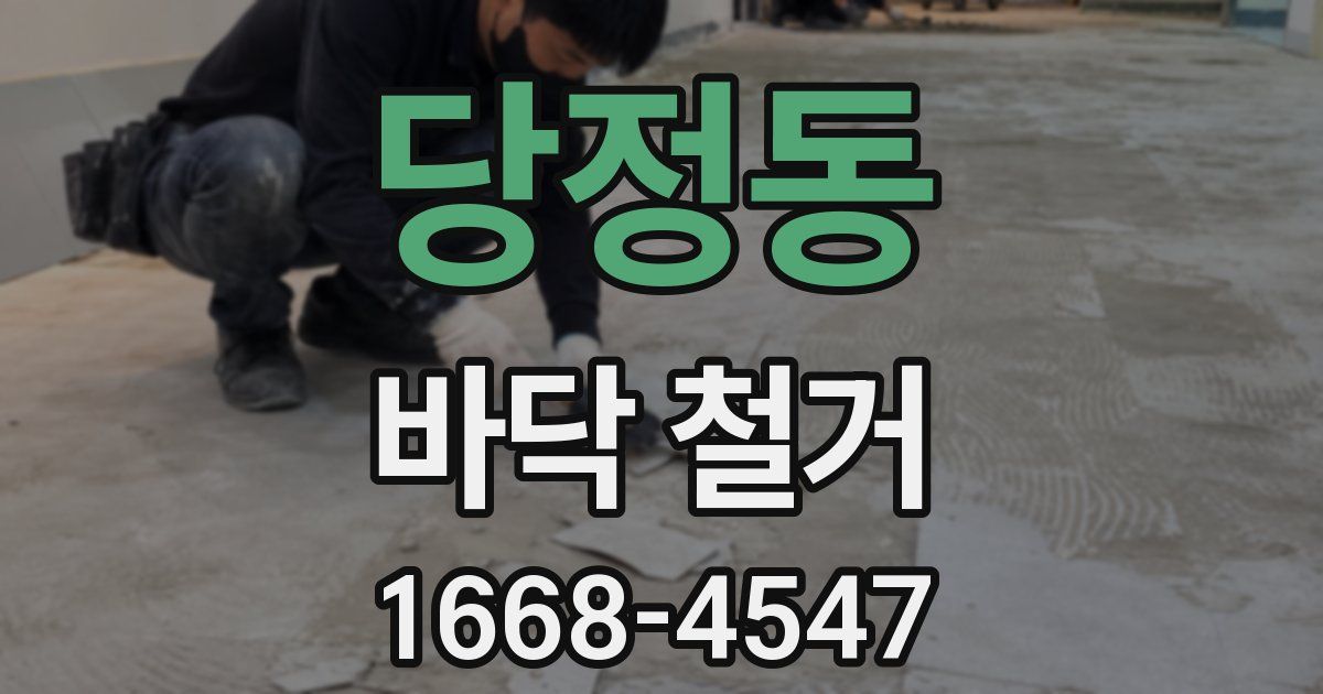 당정동 바닥 철거