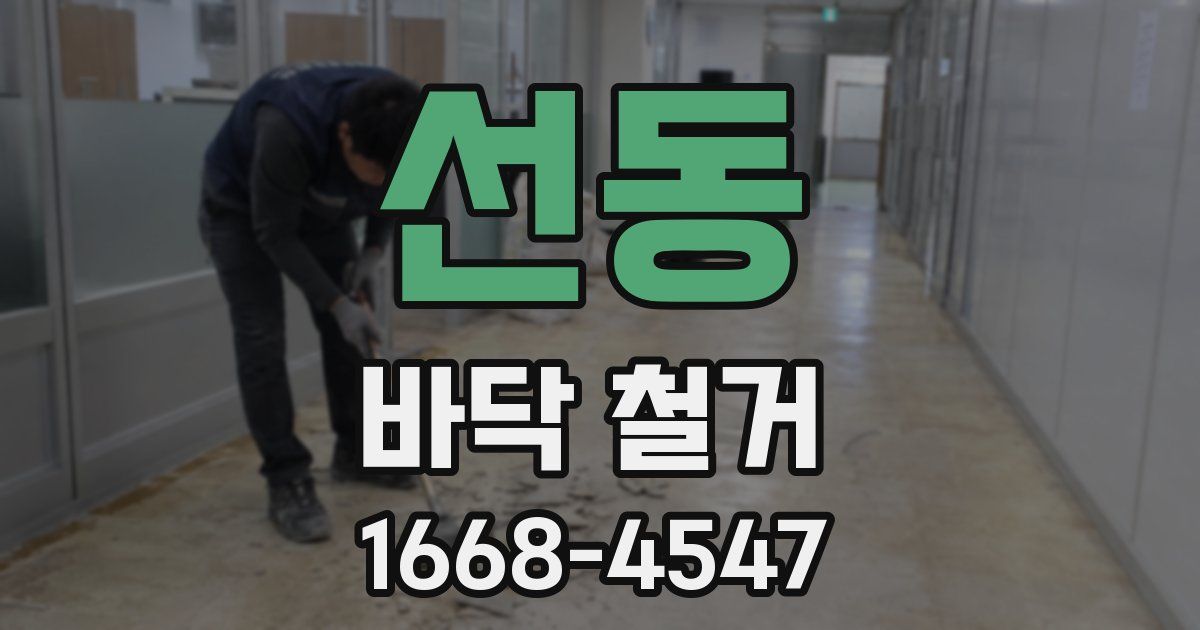 선동 바닥 철거