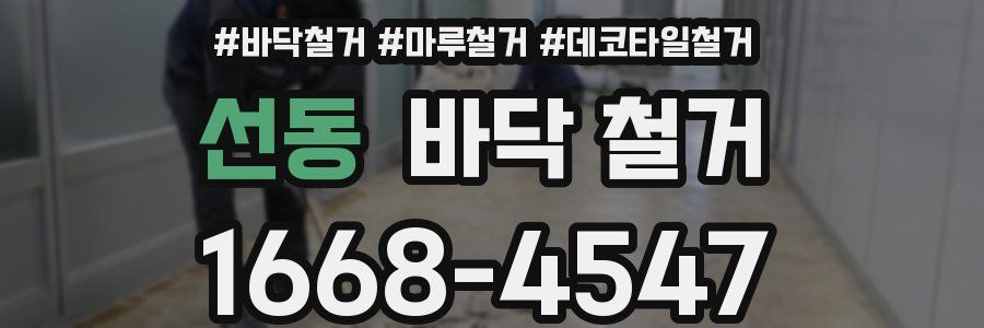 선동 바닥 철거