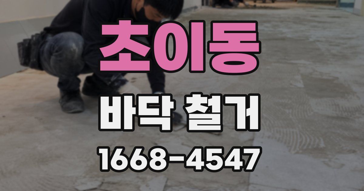 초이동 바닥 철거