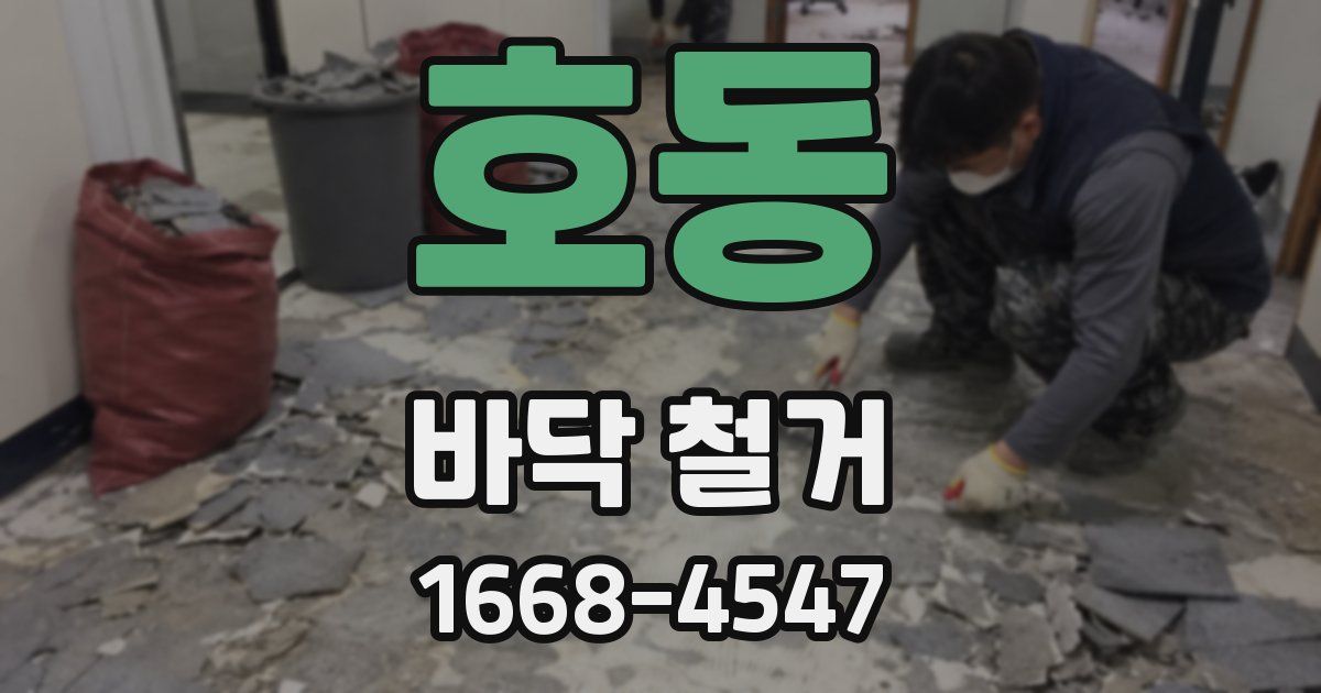 호동 바닥 철거