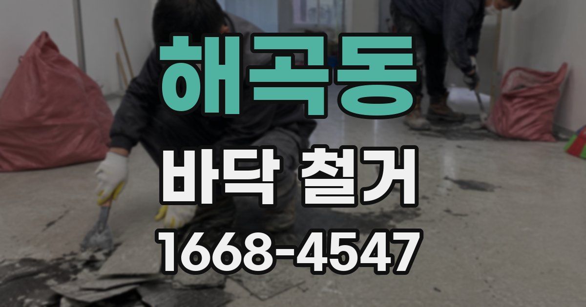 해곡동 바닥 철거