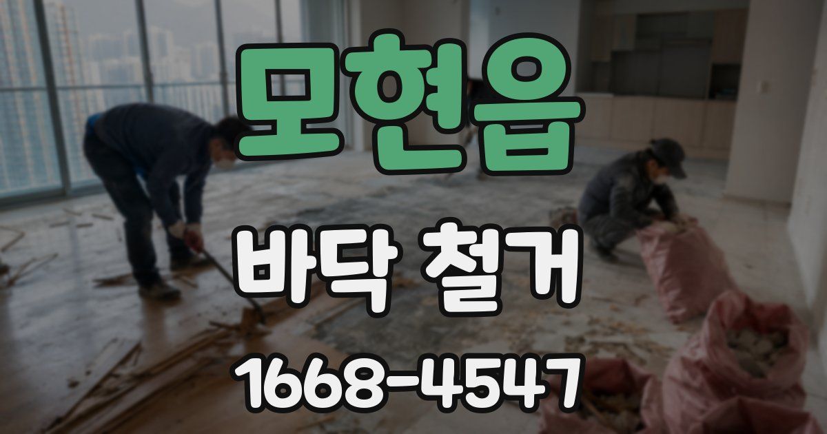 모현읍 바닥 철거